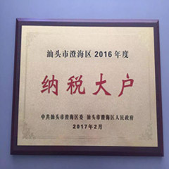 汕头市澄海区2016年度纳税大户